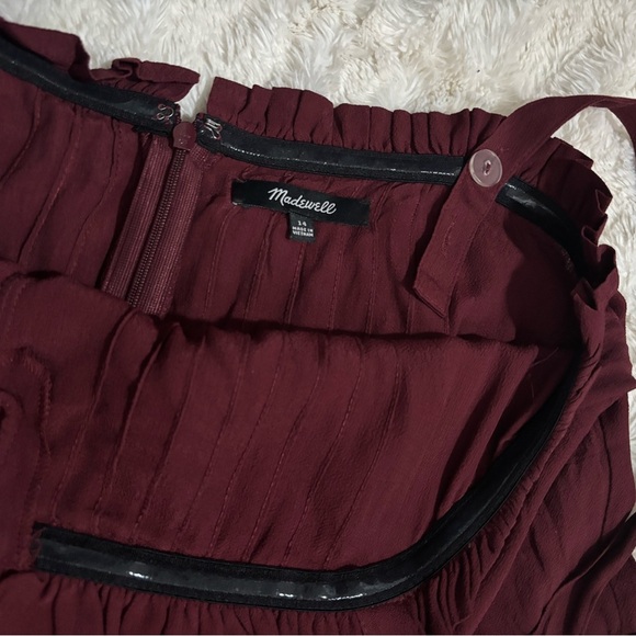 MADEWELL Women’s Wine Red Pintuck Cami Jumpsuit - Picture 11 of 16